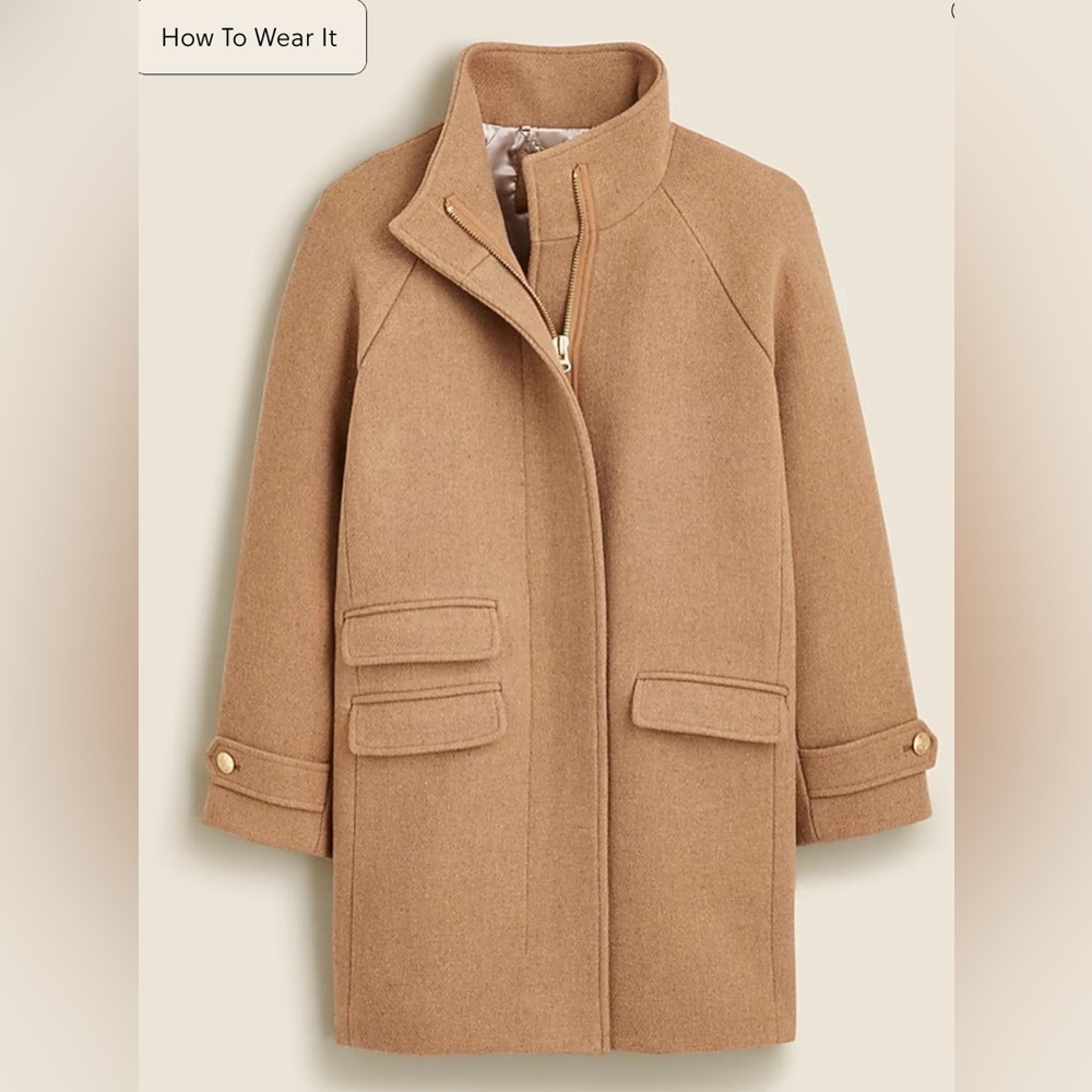 J.CREW *NWT* Nello Gori Toscana coat in Italian stadium-cloth wool blend